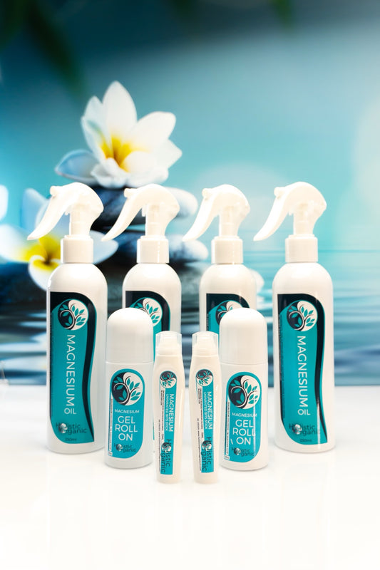 4 x Magnesium Oil Spray 250ml + 2 x Unwanted Bits Stick 15ml + 2 x Magnesium Gel Roll-On 90ml